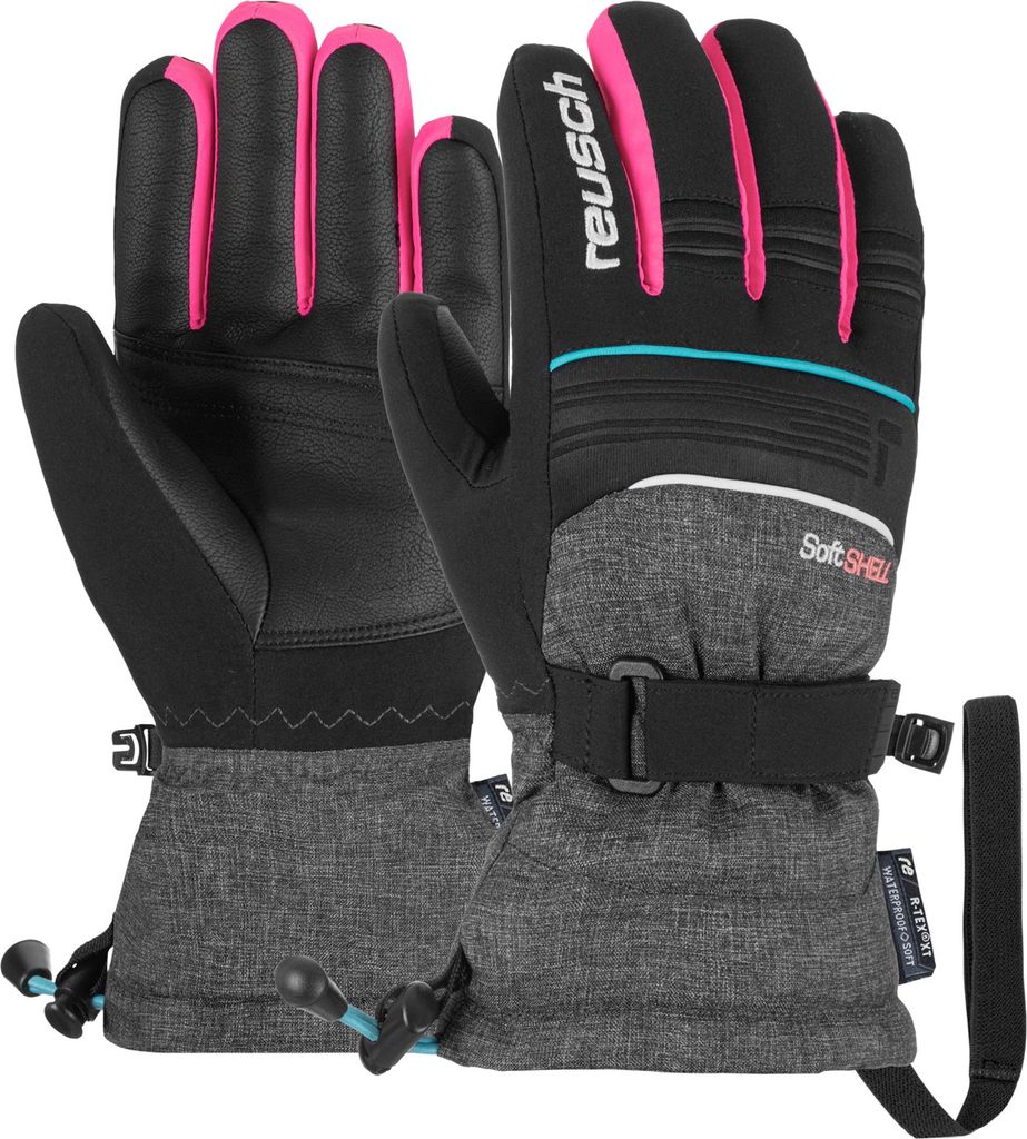 Reusch Fingerhandschuhe Kondor R-TEX XT Junior mit atmungsaktiver Insert-Membran 7005 blck/blck mel/knouck pink 4.5