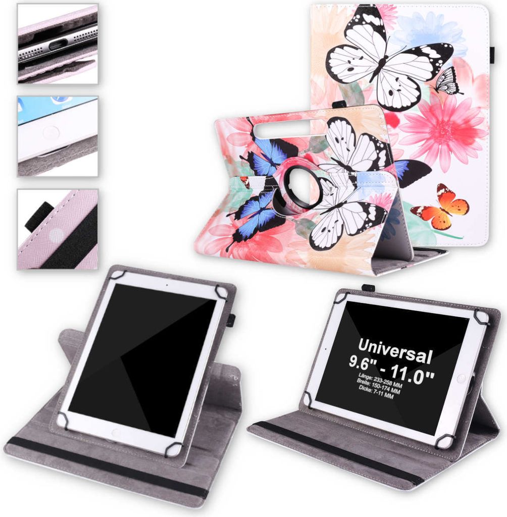 Für Apple iPad Air 11 Zoll 2025 / 2024 360 Grad Motiv 3 Tablet Tasche Kunst Leder Etuis Hülle