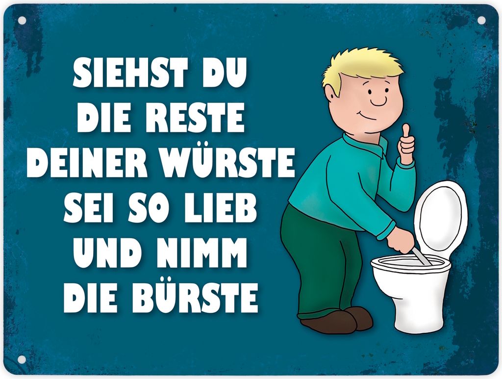 Metallschild XL mit Spruch: Siehste du die Reste deiner ... Schild Blechschild