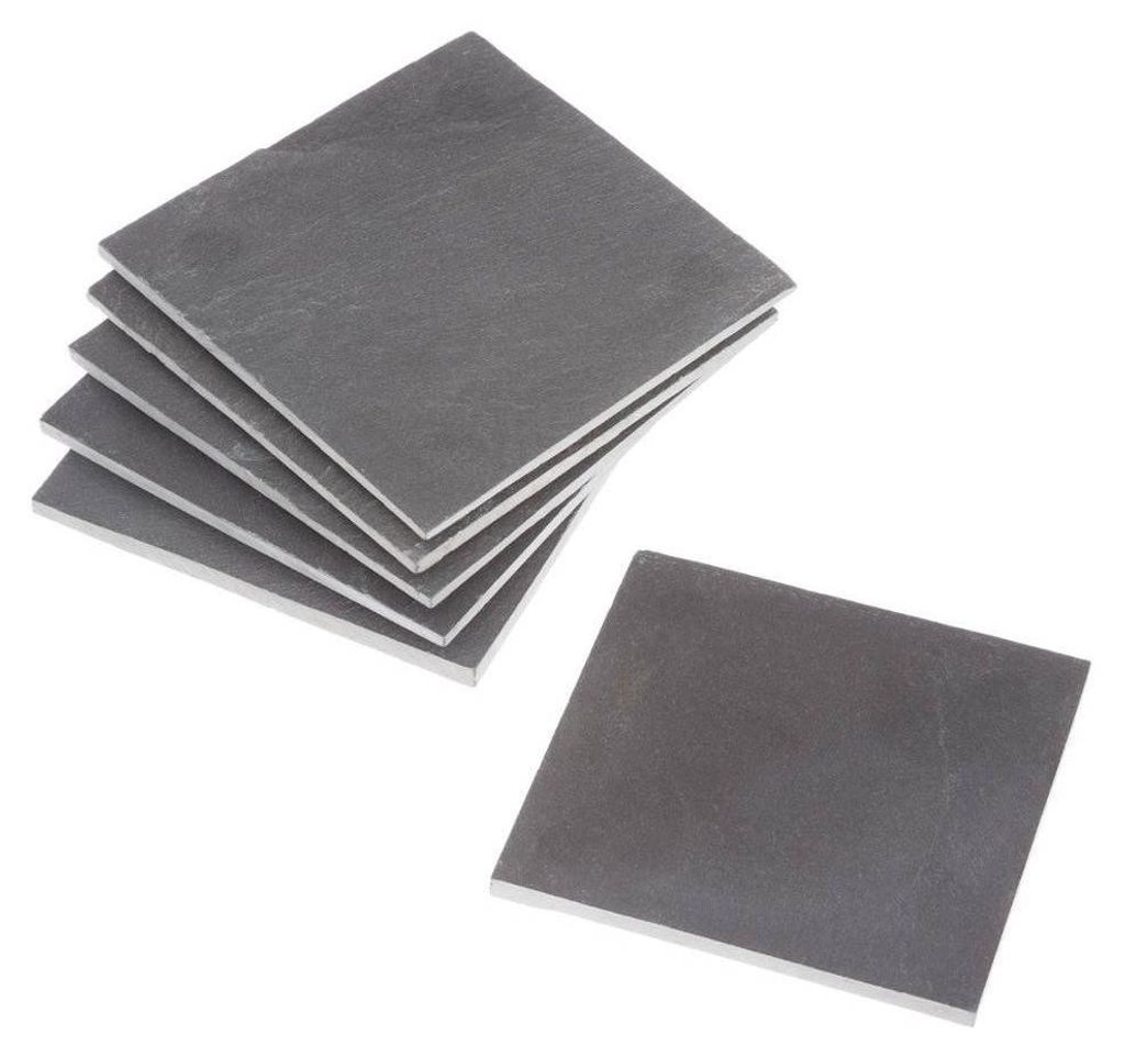 Secret de Gourmet Schiefer Untersetzer - 6x Stuck - 10 x 10 Produktbild 