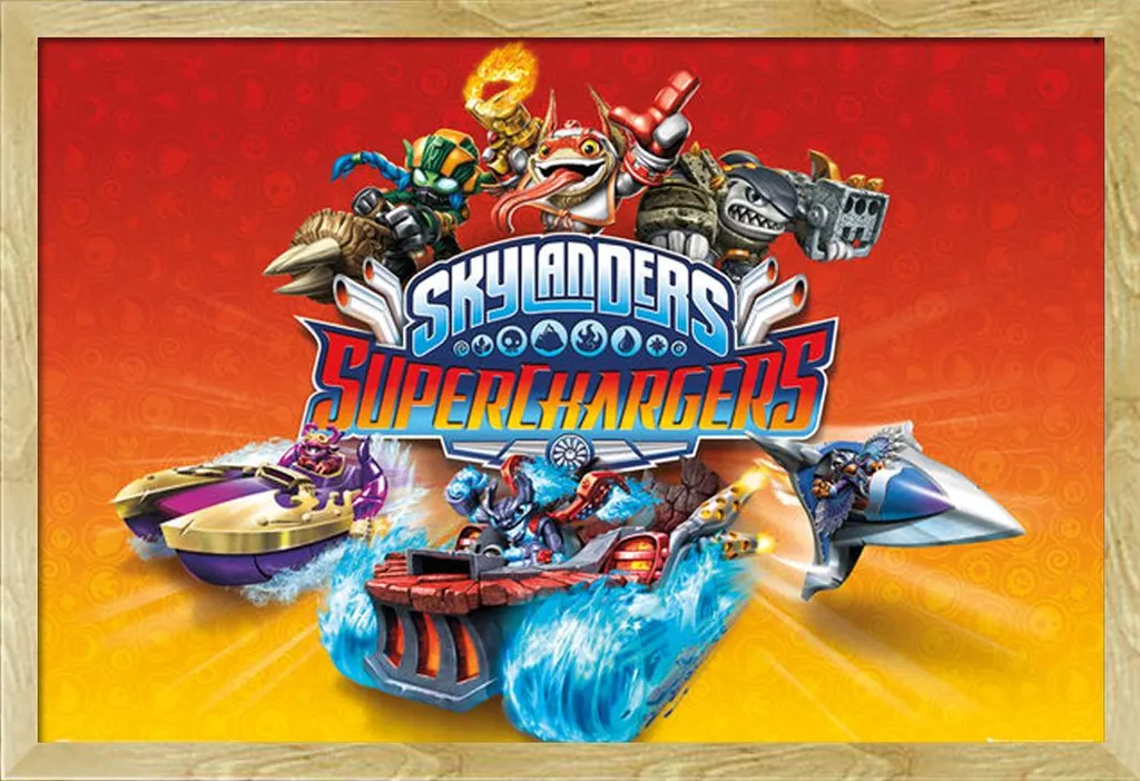 Affiche Encadrée Skylanders SuperChargers sous Verre Acrylique 61x91 cm
