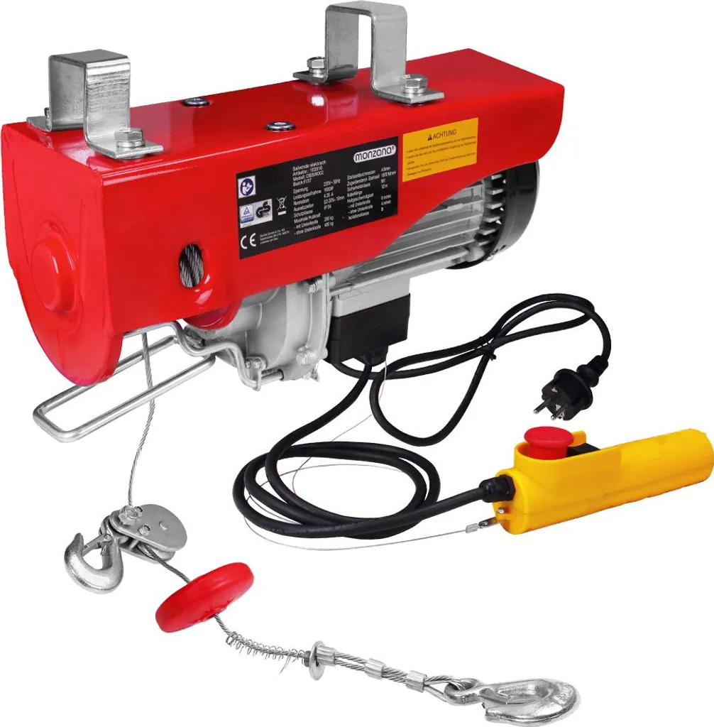 Palan électrique 200-400kg avec câble en acier 12m et télécommande - 3