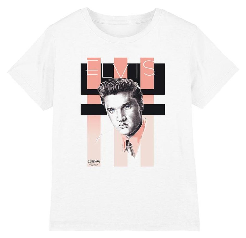 Elvis Presley - T-Shirt für Kinder TV32572 (128) (Weiß)