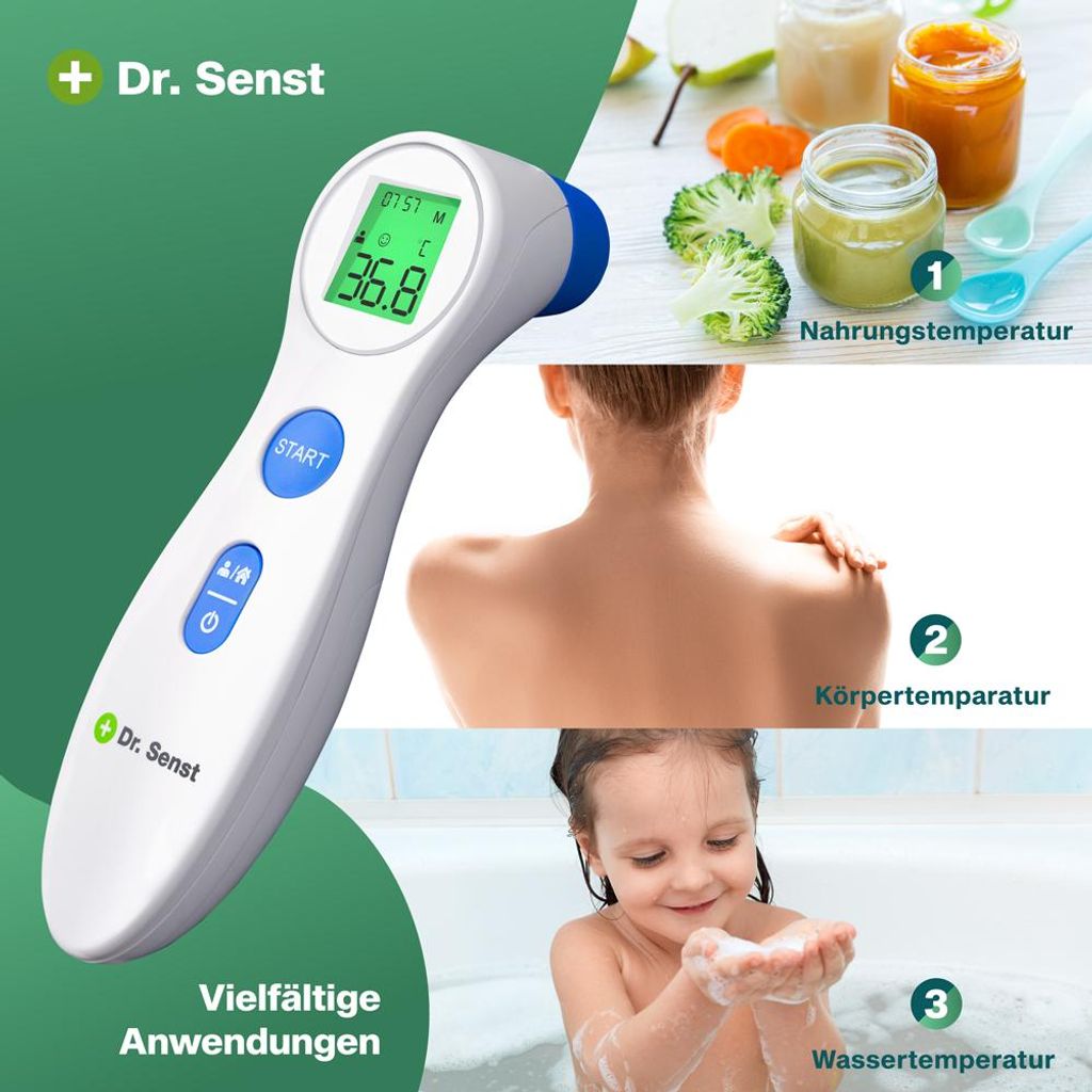 Dr. Senst® 521-854120 Dr. Senst® Infrarot-Stirnthermometer Productafbeelding 