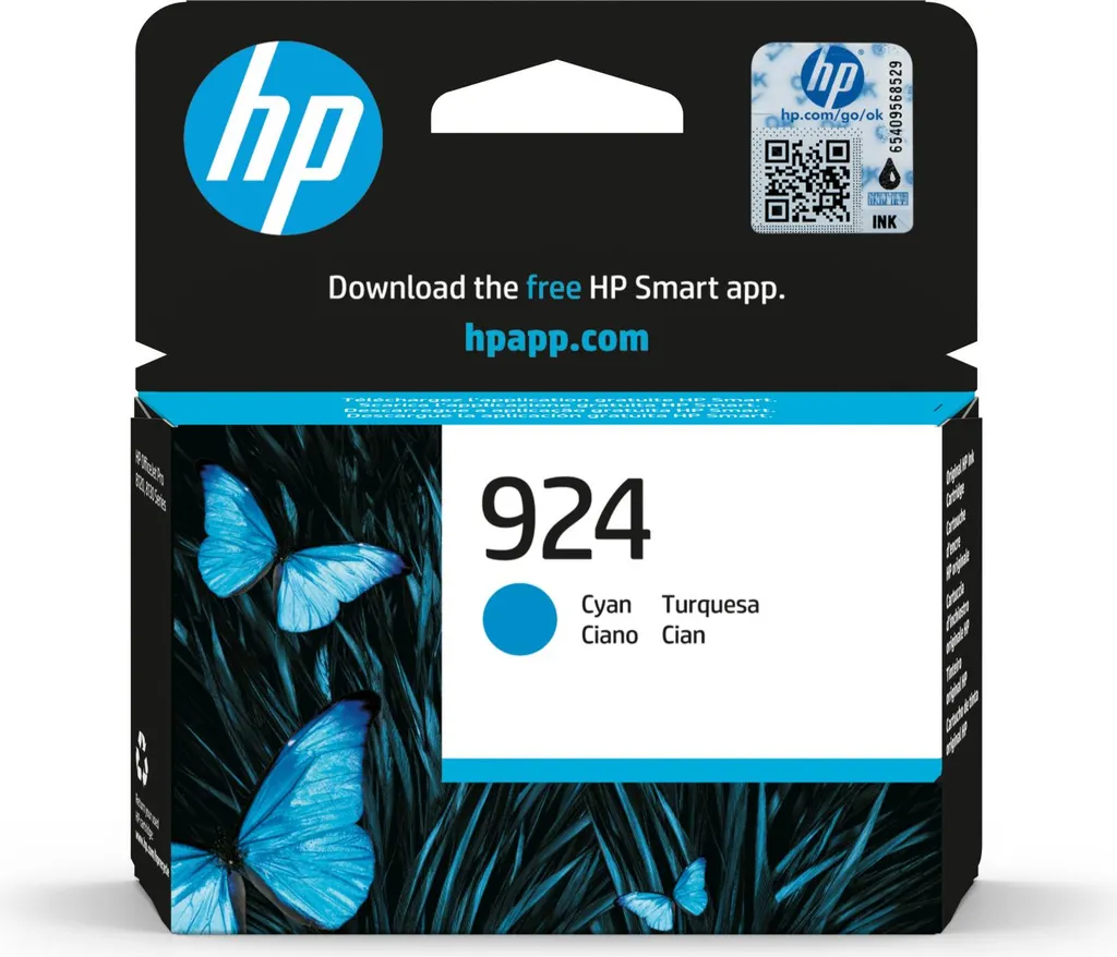 Cartuccia HP 924 Ciano Originale | Inchiostro 4K0U3NE per OfficeJet Pro