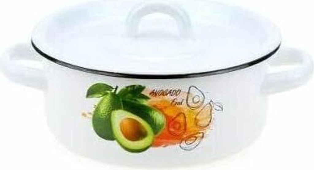 AVOCADO Emaille Kochtopf Topf 1,5 Liter ca 17,5 cm Produktbild 