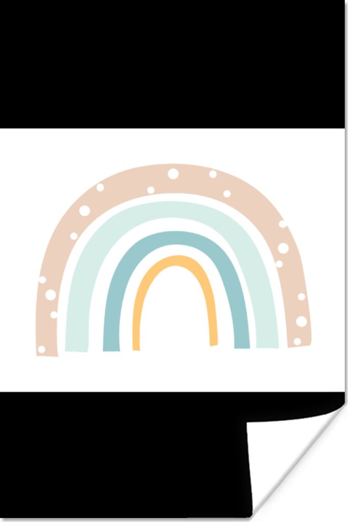 MuchoWow Poster Regenbogen - Kinder - Pastell - Tupfen - Baby 120x90 cm - Wandbild