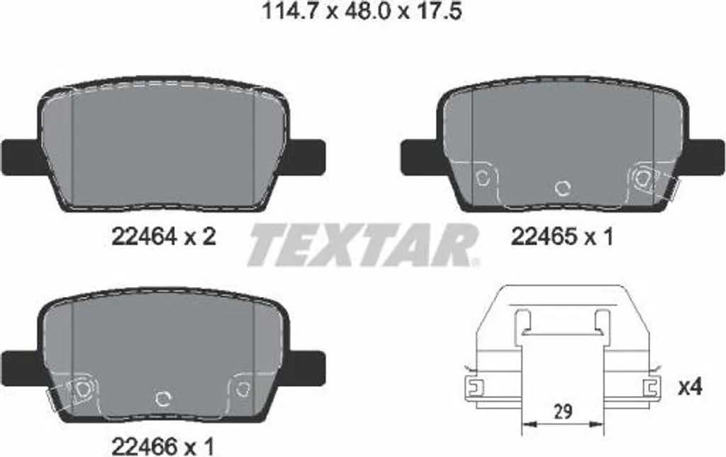 Plaquettes de frein Camaro Textar 2246401 : stop aux bruits et usure