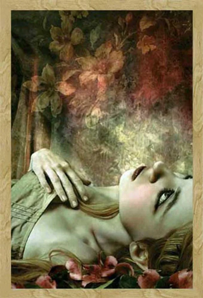 Affiche Arabesque Erica Leighton Cadre MDF Hêtre et Vitre Acrylique