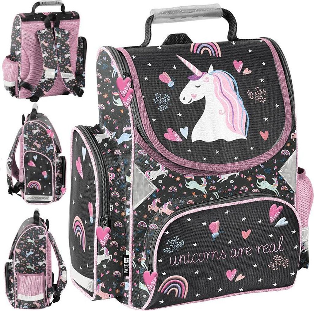 PASO Schulranzen für Mädchen mit Einhorn-Motiv Produktbild 