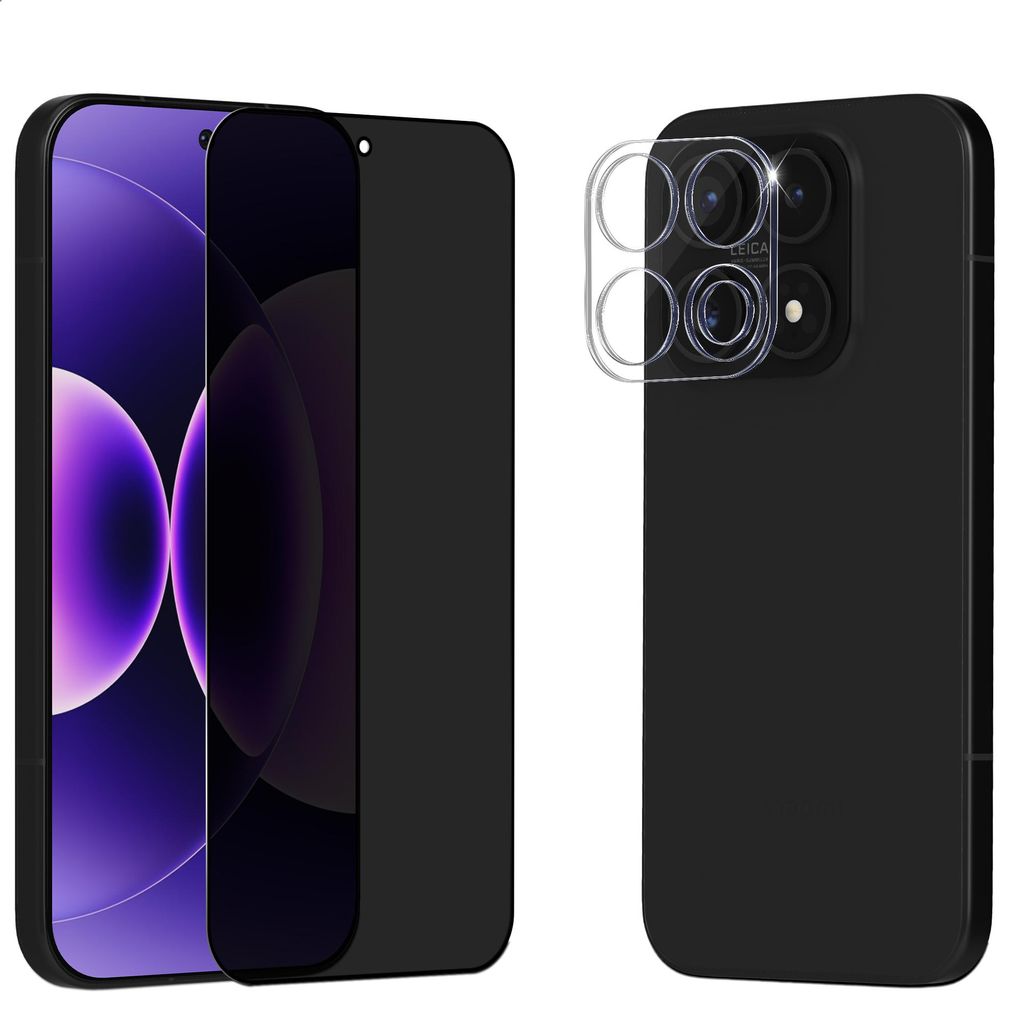 1-Pack Xiaomi 17 Privacy Displayschutz & 1-Pack Linsenschutz - Gehärtetes Glas 9H - Super Qualität 3D
