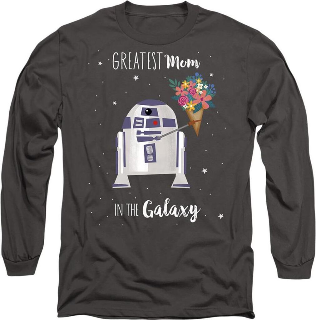 Star Wars - "Greatest Mom In The Galaxy" T-Shirt für Herren/Damen Uni - Muttertag TV14181 (M) (Holzkohle)