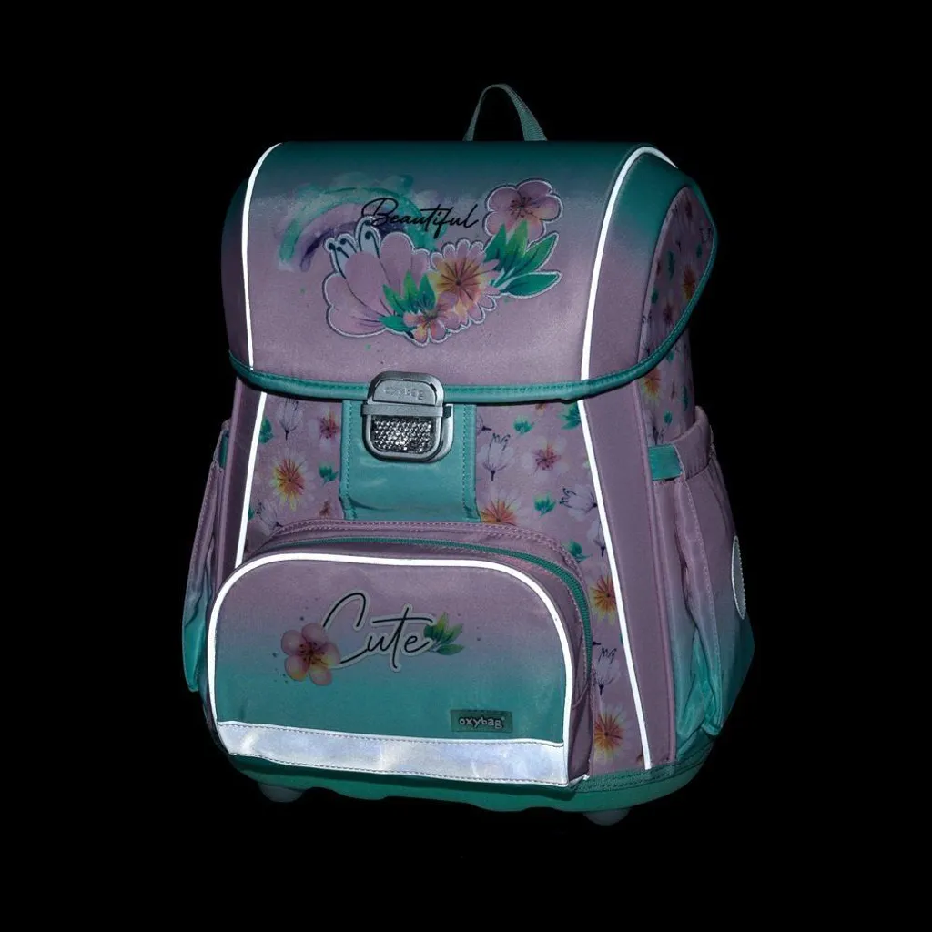 Grand sac à dos d'école PREMIUM Flowers robuste et imperméable - 6