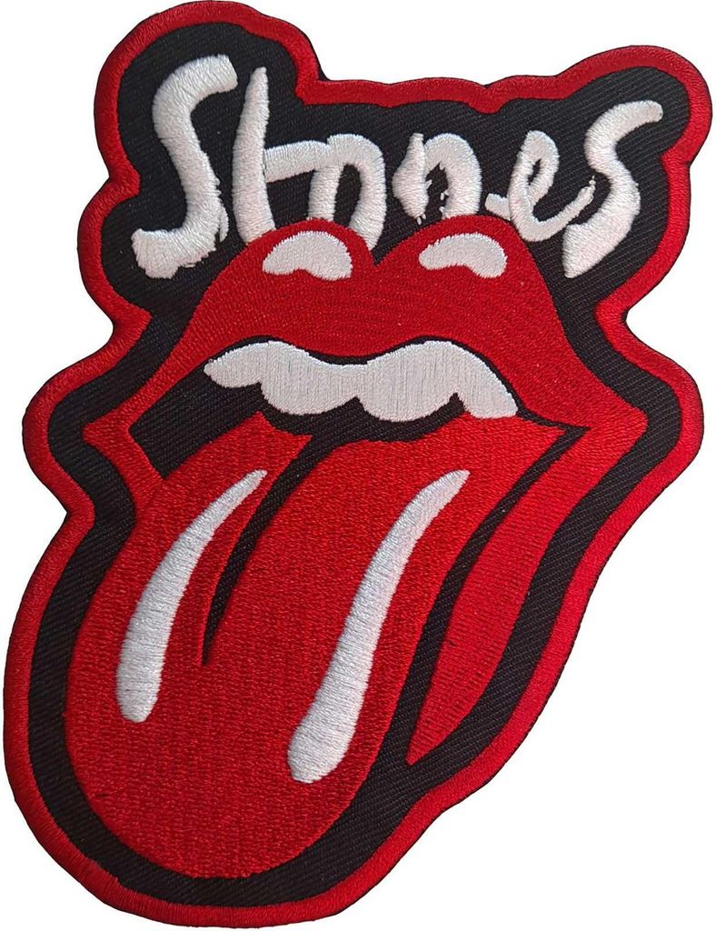 The Rolling Stones - Logo - Aufnäher zum Aufbügeln "Classic" - Baumwolle RO2779 (Einheitsgröße) (Rot/Schwarz/Weiß)