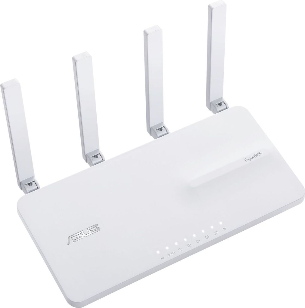 ASUS EBR63 – Expert WiFi - Wi-Fi 6 (802.11ax) - Dual-Band (2,4 GHz/5 GHz) - Eingebauter Ethernet-Anschluss - Weiß - Tabletop-Router