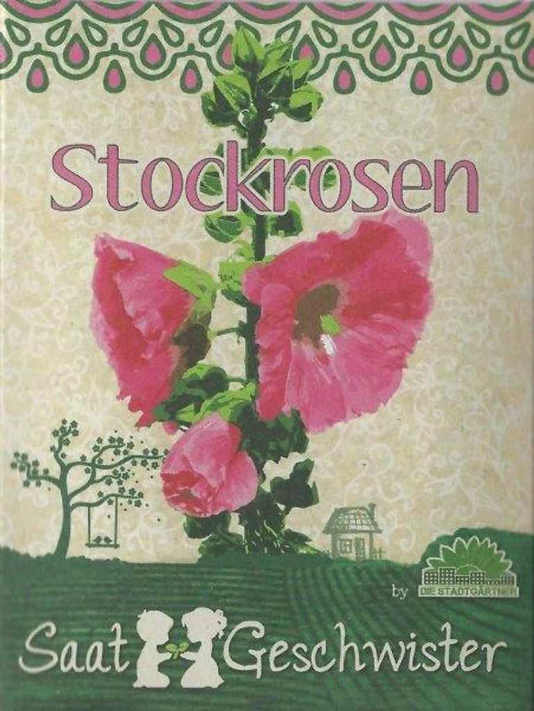 Saatgut Stockrosen (Alcea rosea).