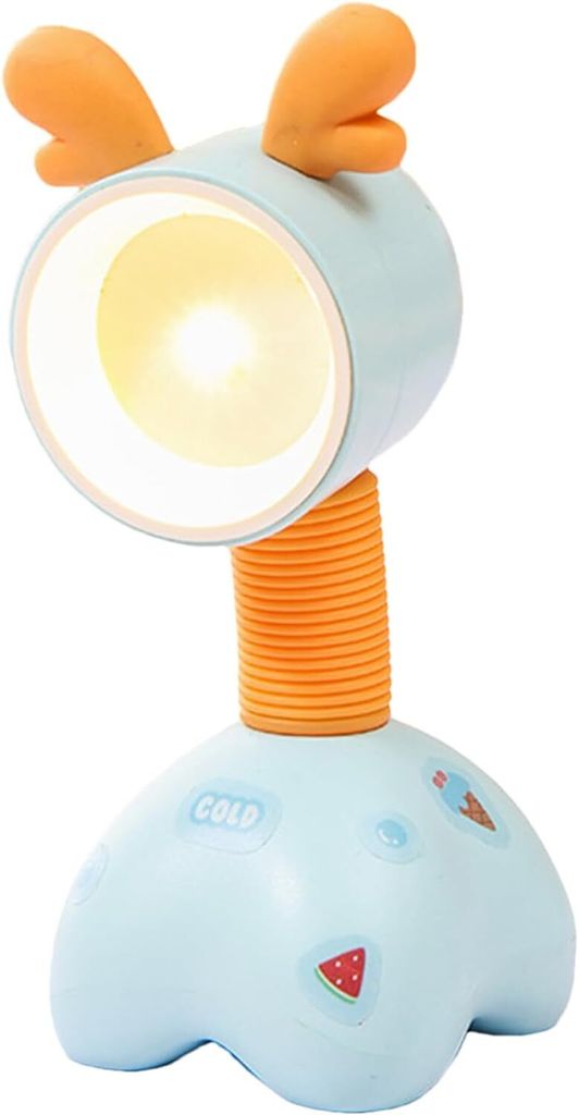 MINI Tischlampe, Nachttischlampe, Tier-Schreibtischleuchte, magnetische einziehbare Nachtlampe, Tischlampen für Wohnzimmer,Schlafzimmer(Blau)