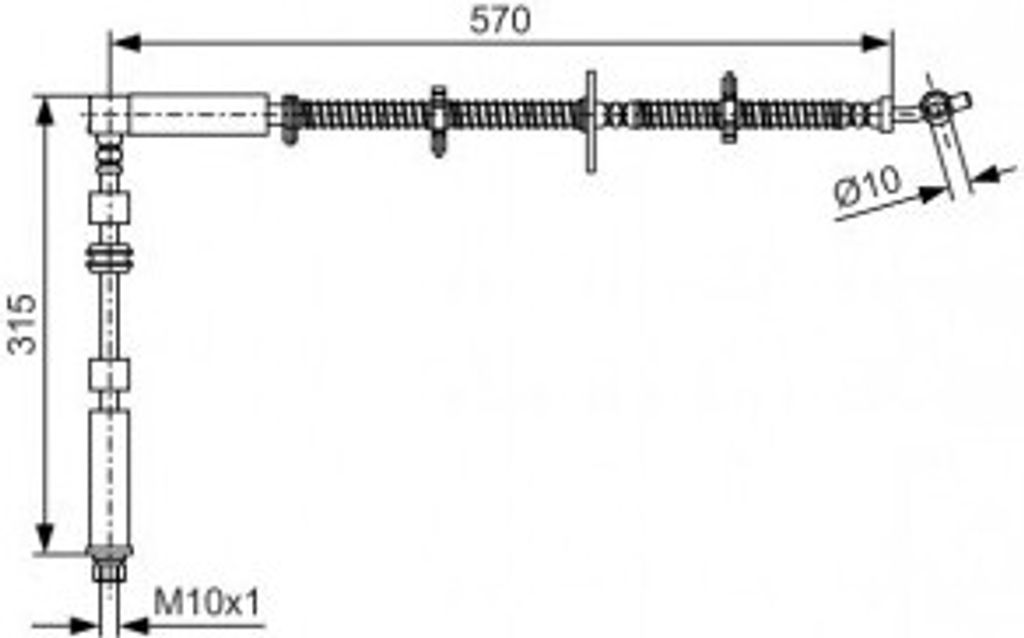 BOSCH 1 987 481 A64 - OE LR020007 Bremsschlauch für Discovery IV (L319)