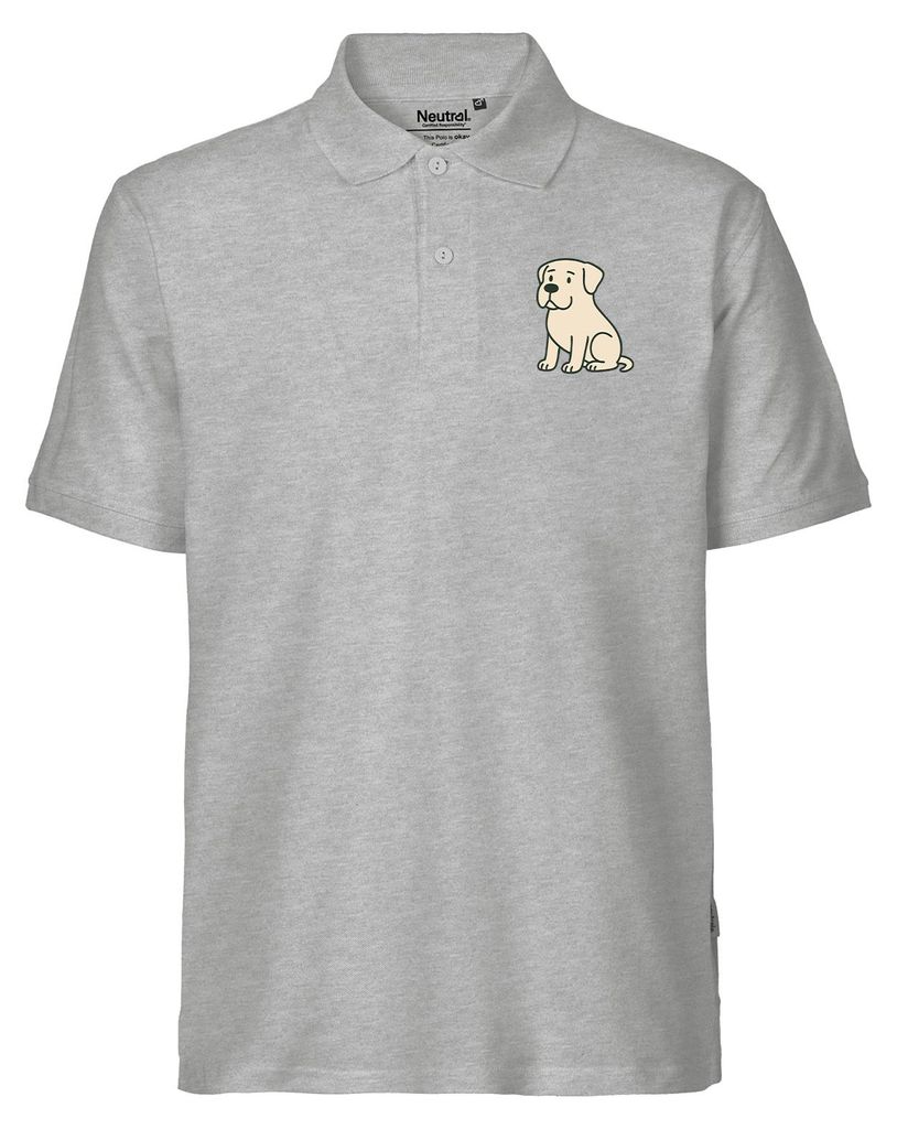 Huuraa Herren Polo Shirt Mastiff Comic Masti 3XL Sport Grey Bio Baumwolle Fairtrade Poloshirt Geschenkidee
