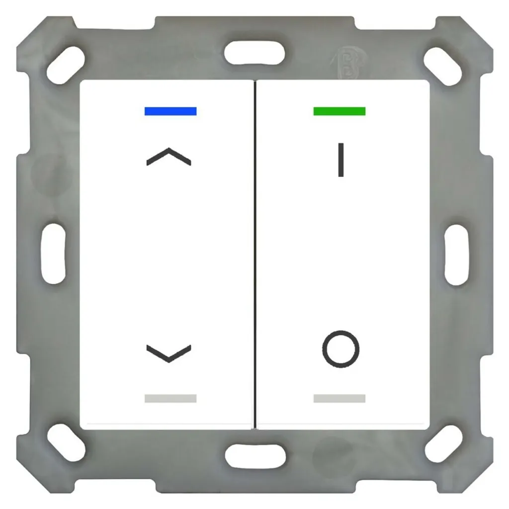 MDT BE-TAL5502.C1 Bouton-poussoir Light 55 Double RGB-W Blanc Brillant
