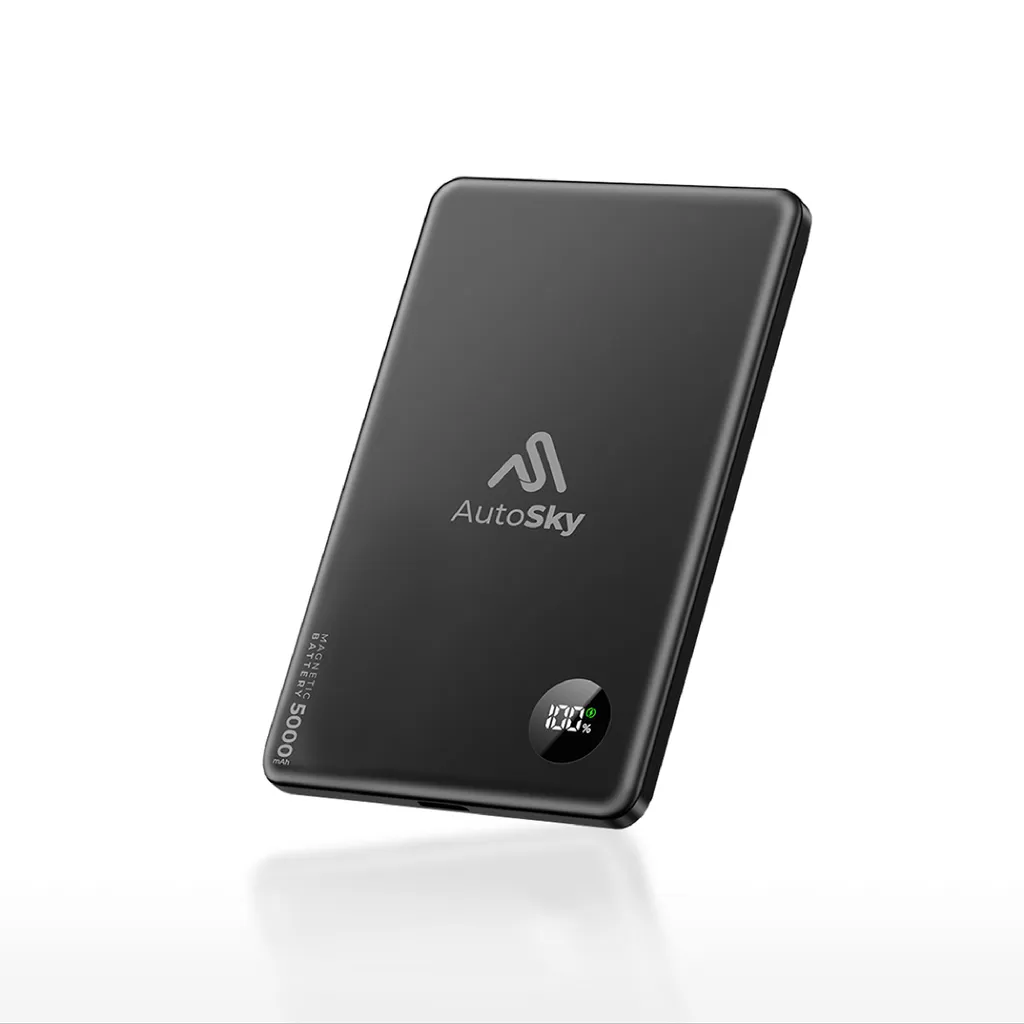 AutoSky Batterie Externe Magnétique 5000mAh - Power Bank sans Fil USB-C