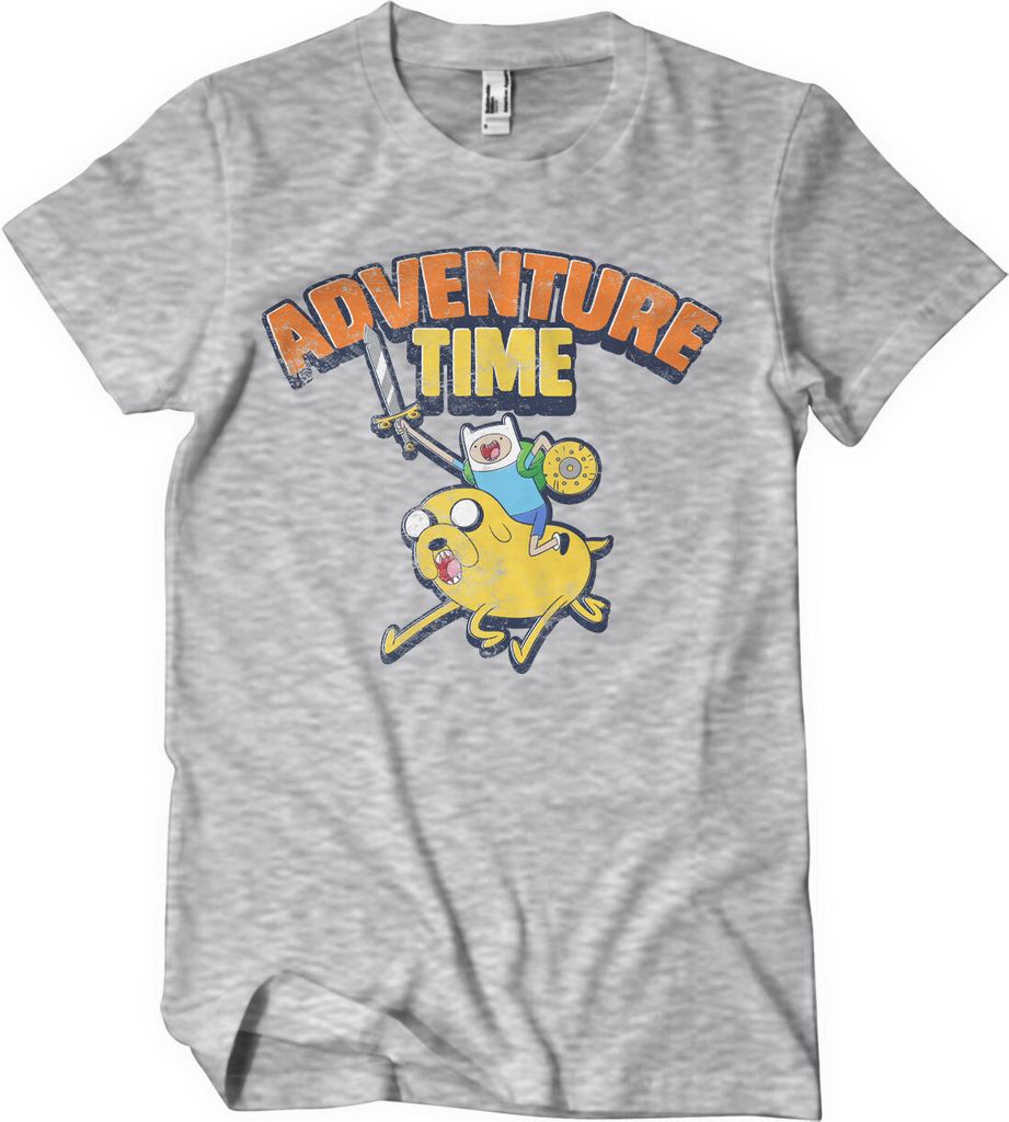 Adventure Time Washed T-Shirt - XX-Large - HeatherGrey