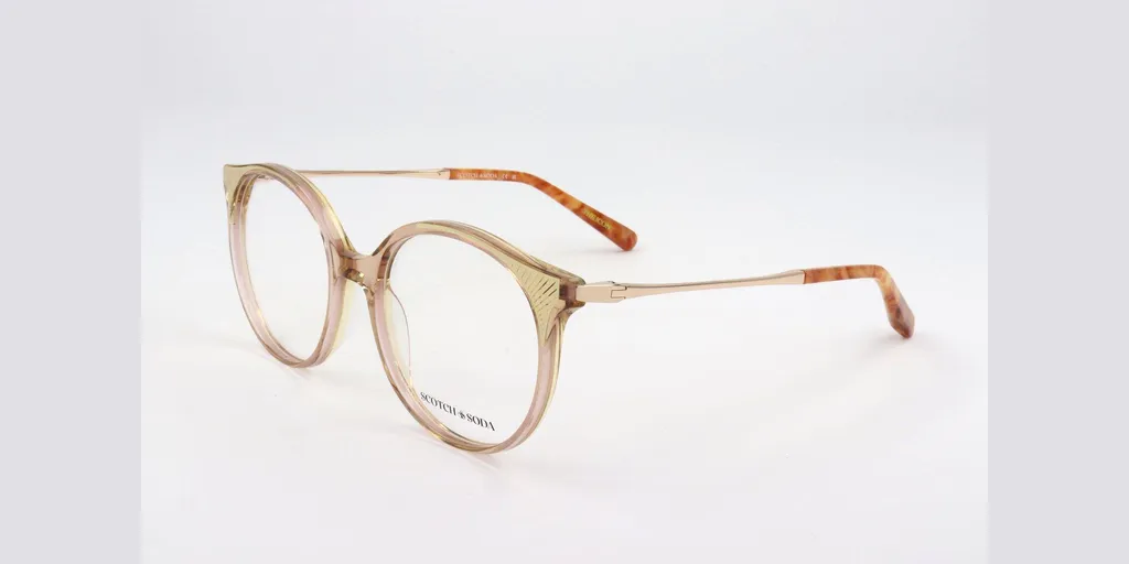 Monture Scotch & Soda SS1024 Gloss Crystal Cognac 53/18/135 pour femme