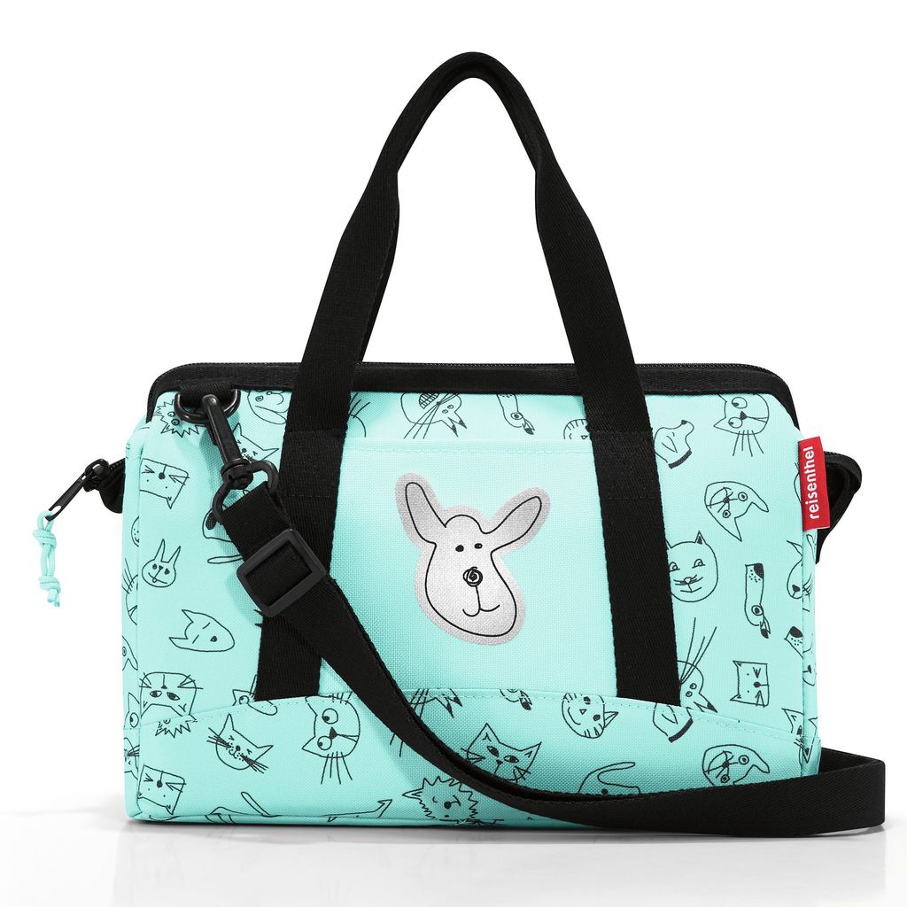 Reisenthel allrounder XS kids, Uni, Schultertasche, Reißverschluss, Fronttasche, 2 Taschen, Mintfarbe
