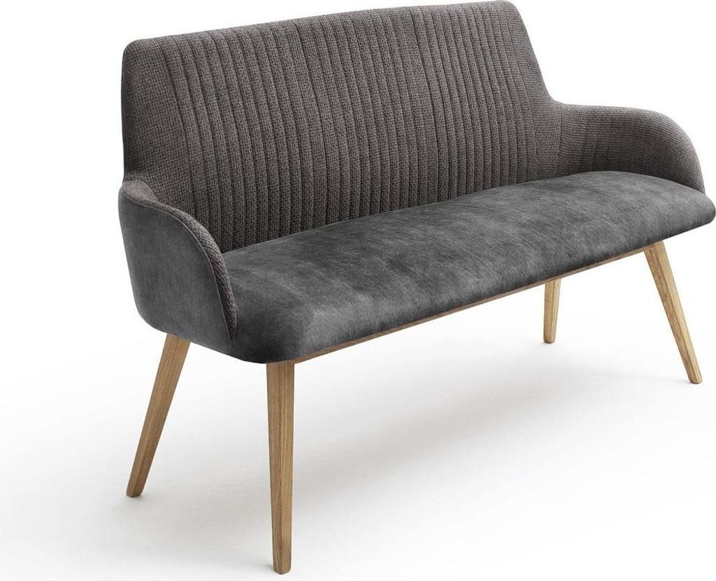 Polsterbank Oklahoma Sitzbank Bezug Stoff anthrazit 157 cm Produktbild 