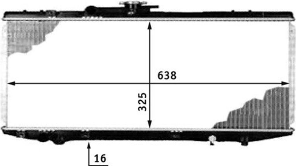 MAHLE CR 536 000S Kühler Wasserkühler Motorkühler für TOYOTA STARLET (P8)