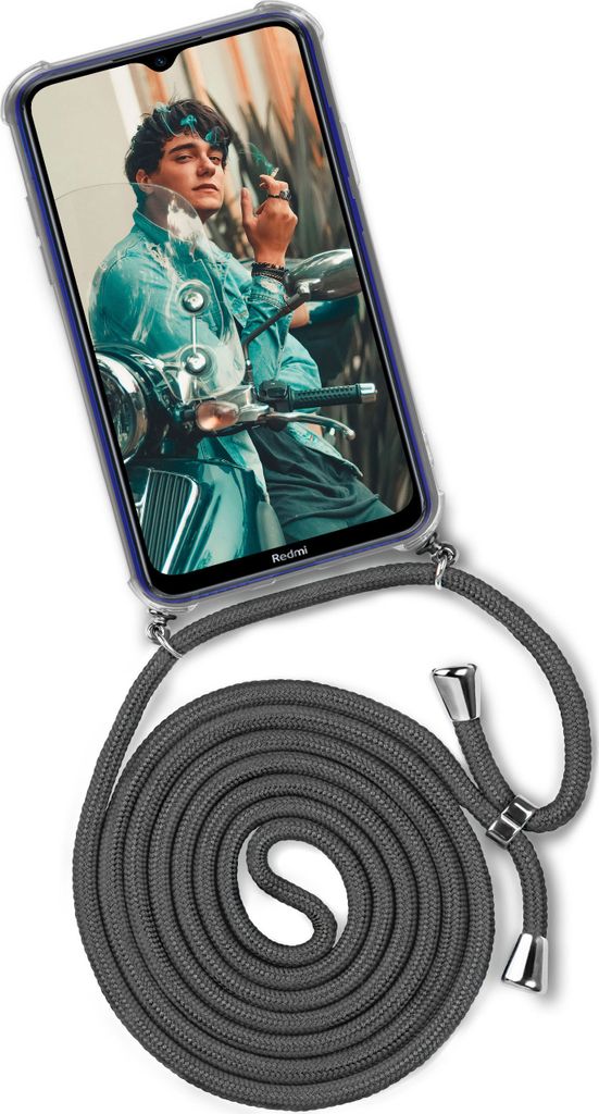 TWIST-Case + TWIST-Cord für Xiaomi Redmi Note 8T, Farbe:Cool Elephant (Silber)