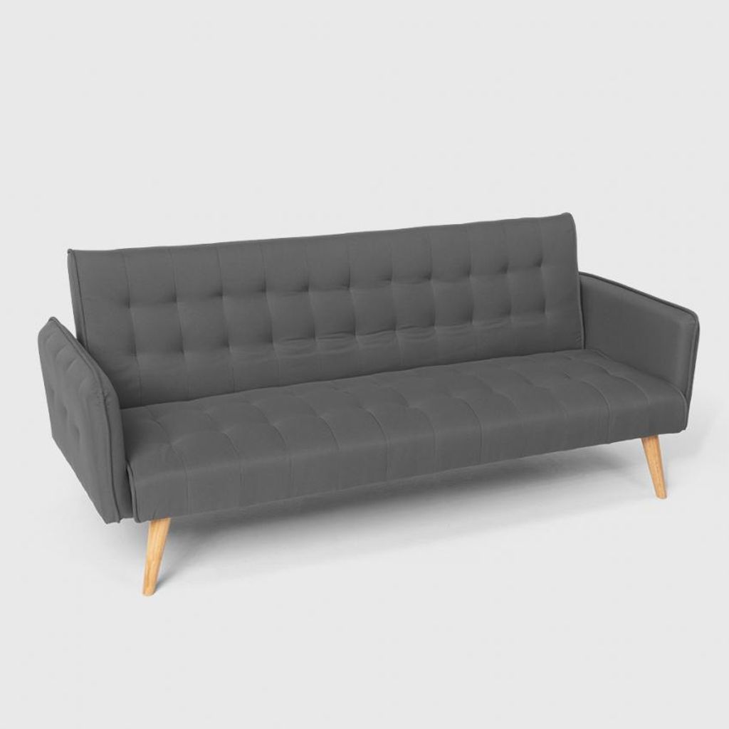 Malibu 3-Sitzer Clic Clac Schlafsofa im nordischen Design - Dunkel Grau
