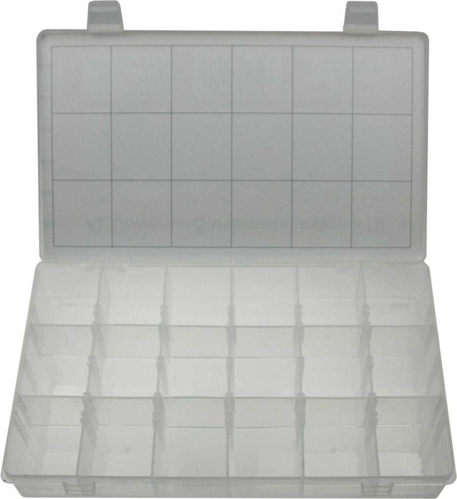 XL Universal leere Sortimentsbox Sortimentskasten Aufbewahrungsbox mit 18 Fächer