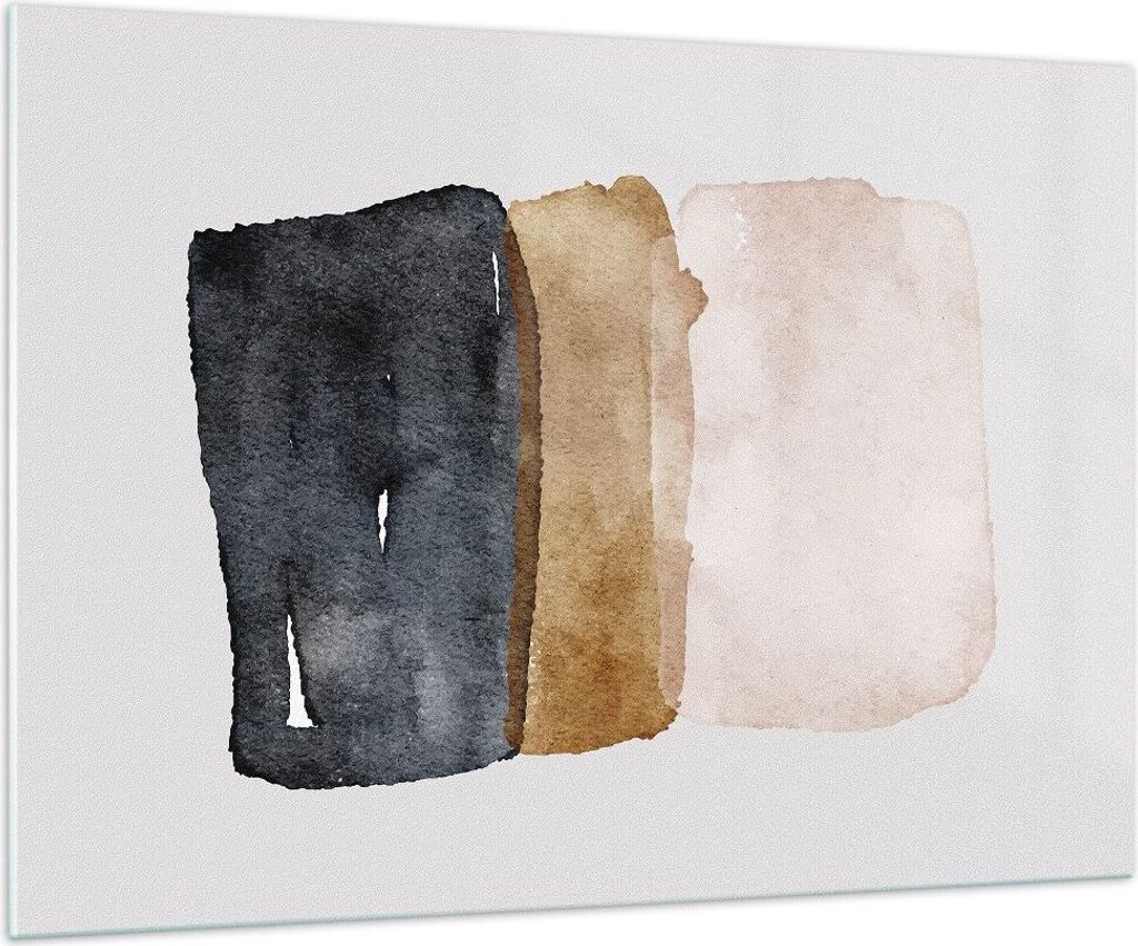 Bilder auf glas - Einteilig - Abstraktion die Farben Aquarell - 100x70cm - Glasbilder - Wandbilder - Bilder - Wanddekoration aus Glas - Glas Bilder...