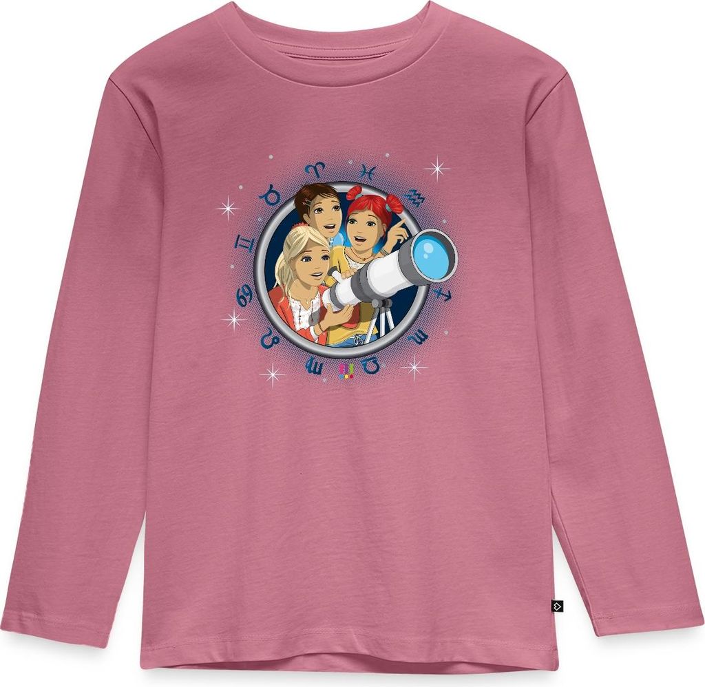 Spreadshirt Die Drei Ausrufezeichen Rätselhafte Himmelszeichen Kinder Premium Langarmshirt, 122/128 (6 Jahre), Mauve