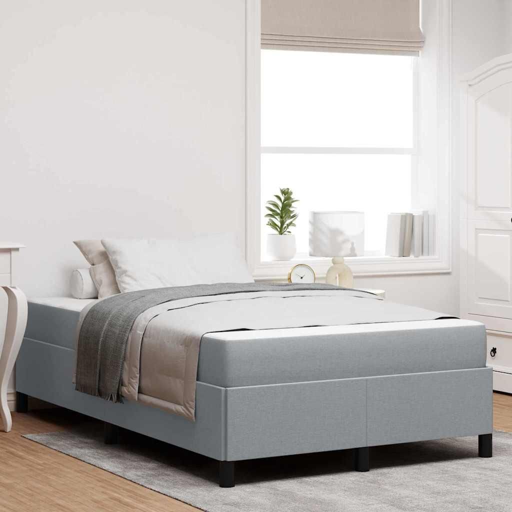 Maison Exclusive - Boxspringbett Hellgrau 120 x 200 cm Stoff