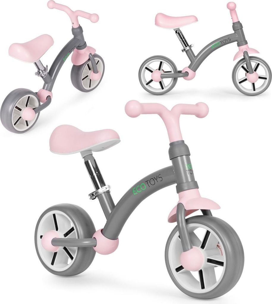 Laufrad für Kinder, EVA-Räder, verstellbarer Sitz, grau, ECOTOYS