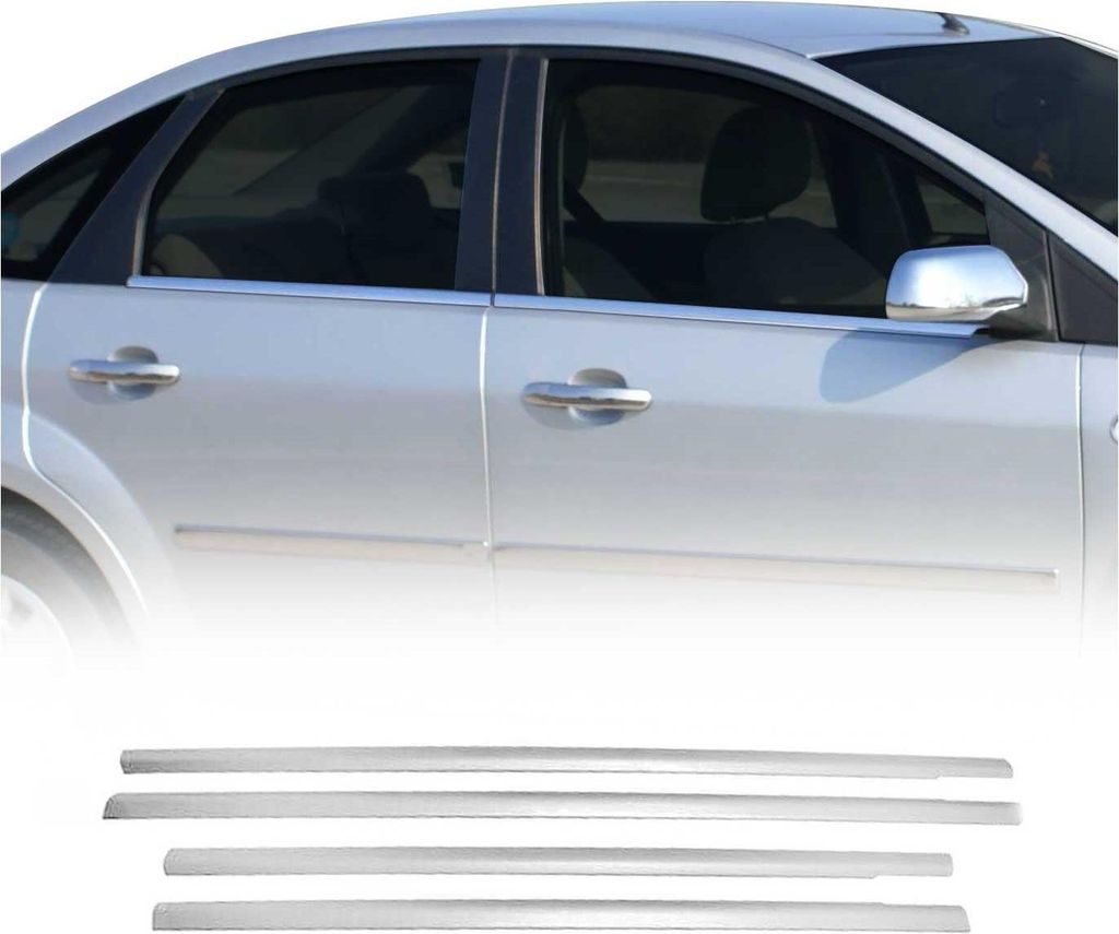 Fensterleisten Zierleisten für Ford Focus 2004-2013 Matt Edelstahl Chrom 4tlg