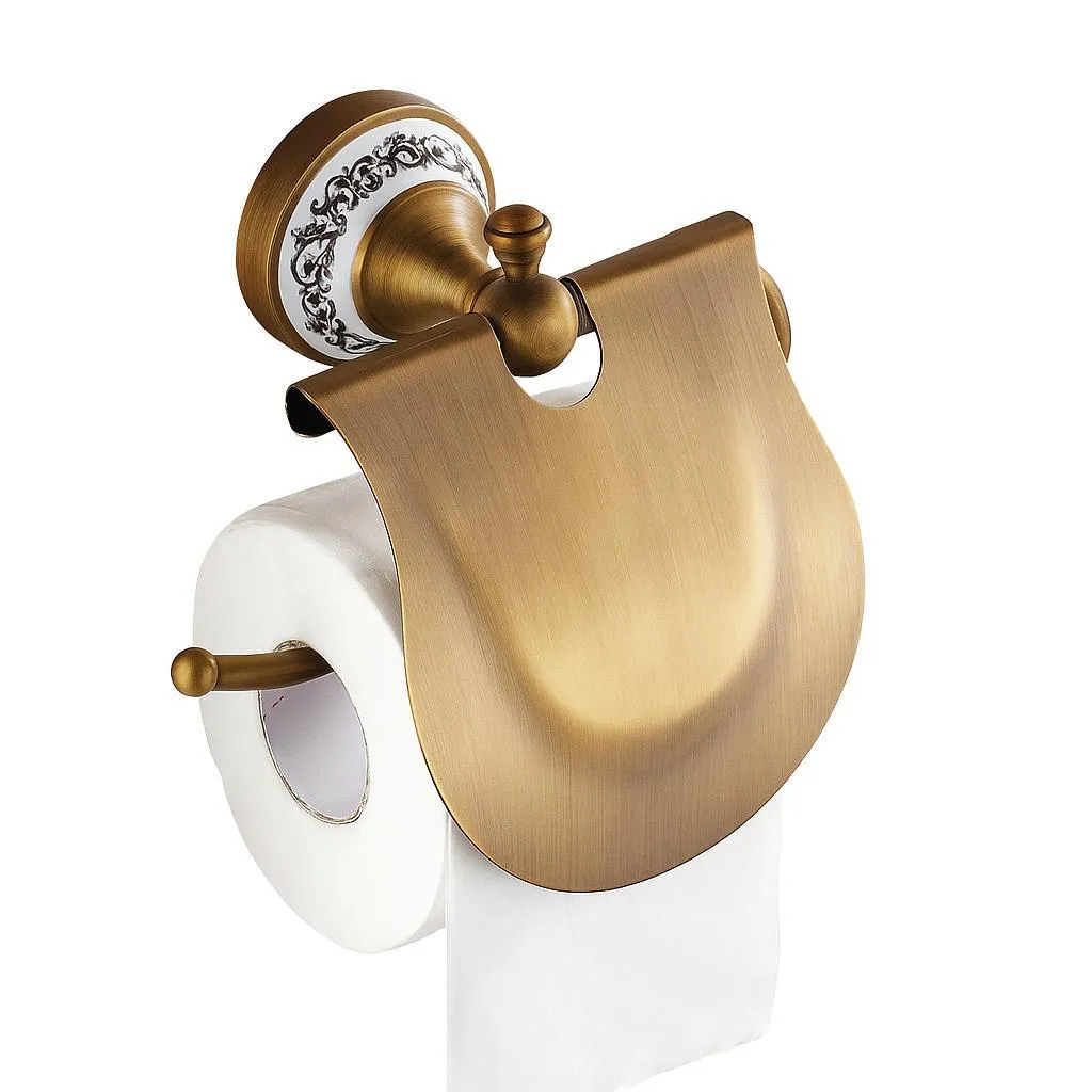 Portarotolo Vintage MENIPE Ottone Spazzolato - Design d'Interni Retrò
