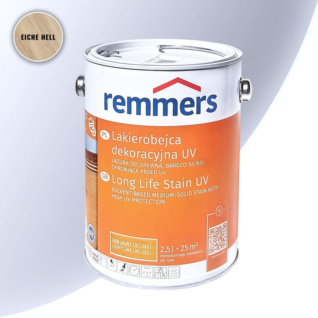 REMMERS UV+ Lazura - dekorativní lazura na dřevo 2.5 l Dub Obrázek produktu 