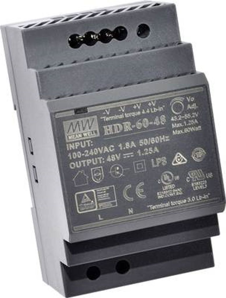 MEAN WELL HDR-60-15 Netzteil & Spannungsumwandler Produktbild 