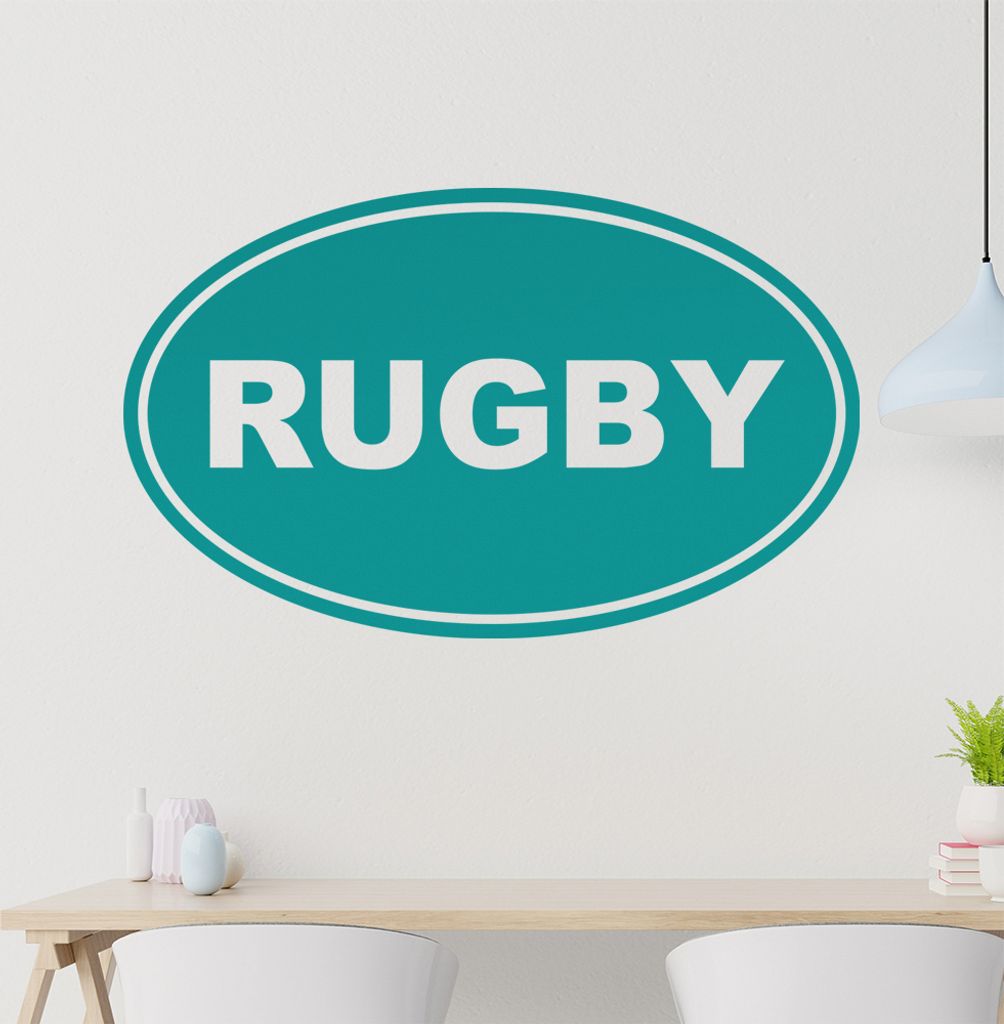 Rugby Wandtattoo in 6 Größen - Wandaufkleber Wall Sticker - Dekoration, Küche, Wohnzimmer, Schlafzimmer, Badezimmer