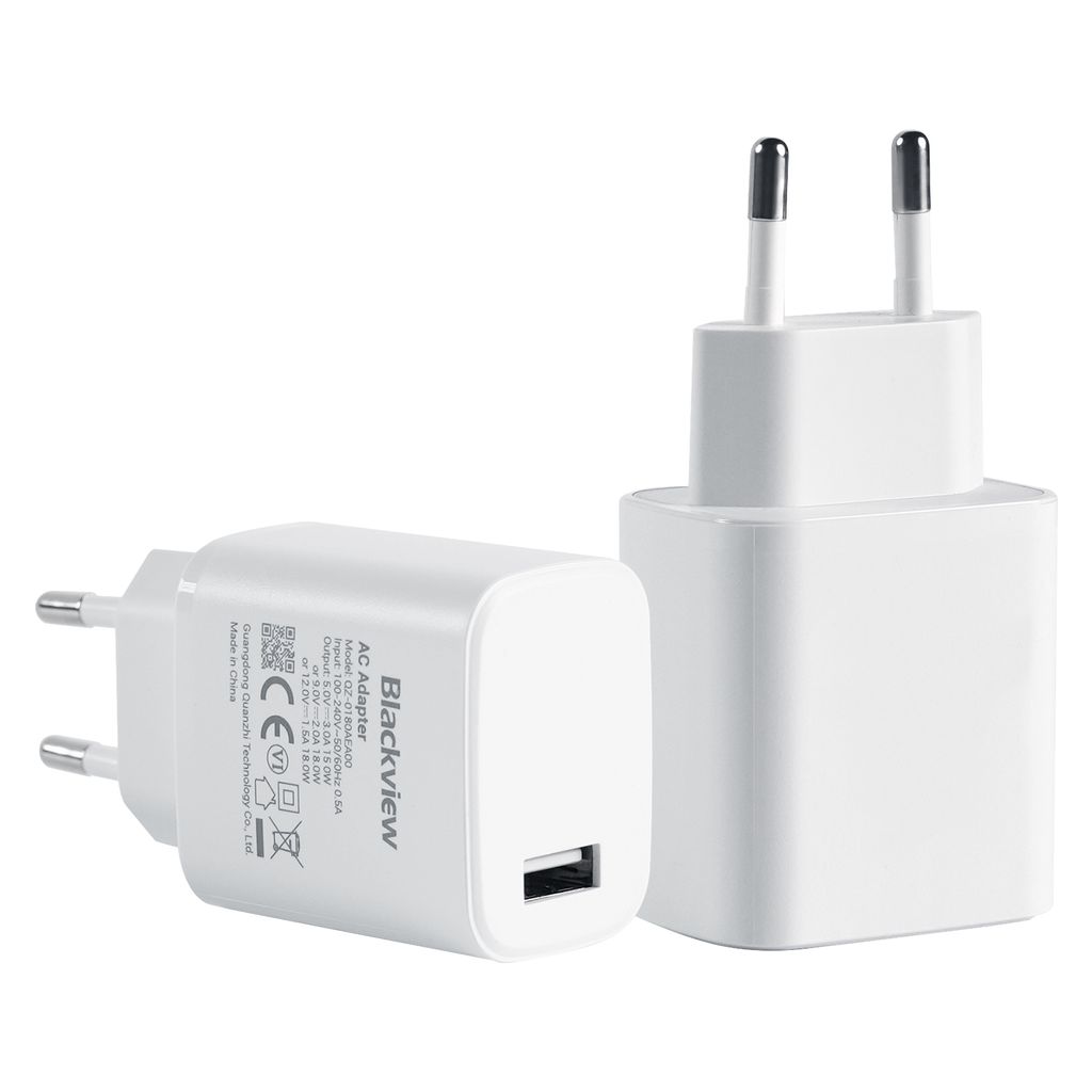 Blackview 18W Ladder Quick Charge Schnellladegerät Typ C, USB-A Netzteil für Blackview/ Samsung, iPhone, Ipad, HTC, Handy Schnellladegerät