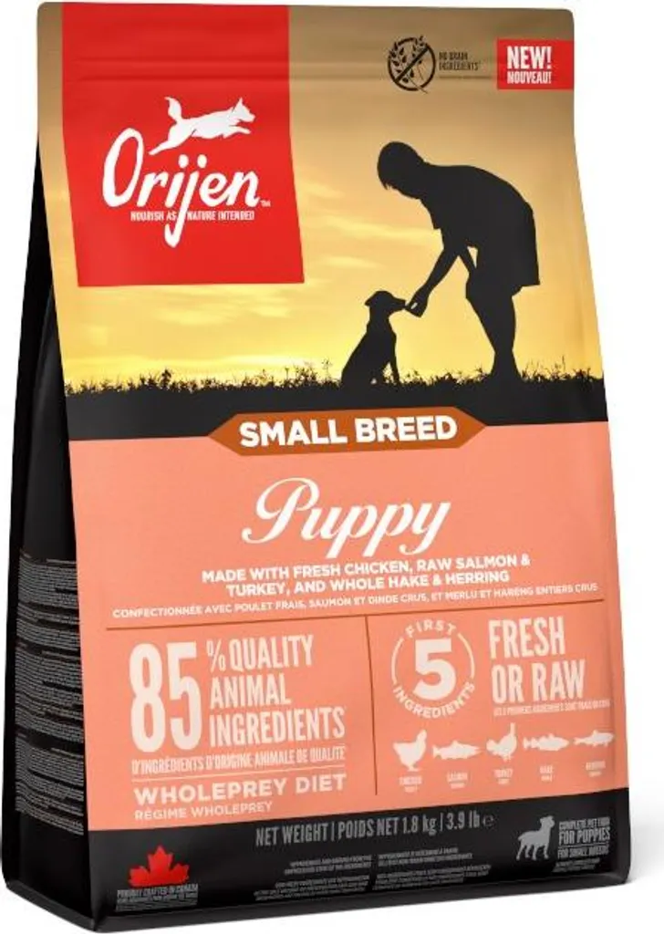 Orijen Chiot Petite Race - Croquettes sans céréales 1,8 kg haute qualité