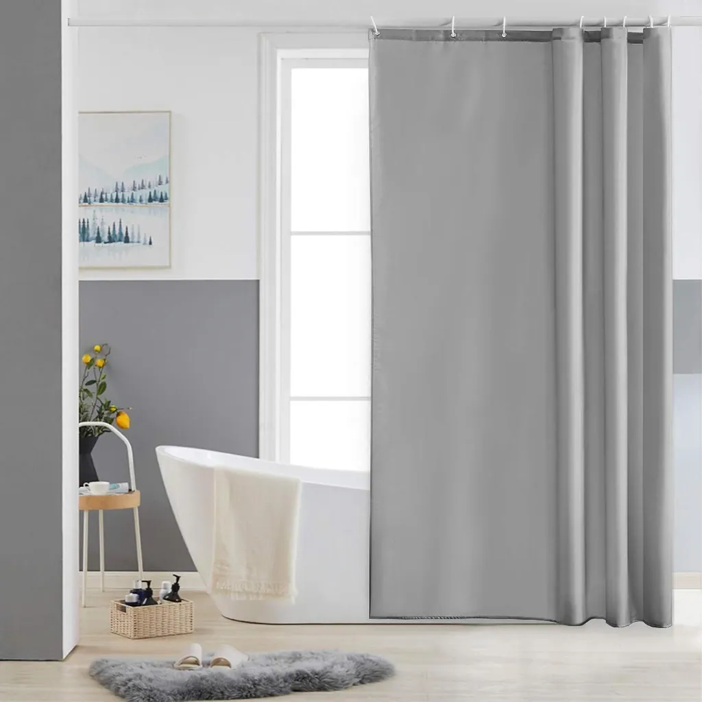 Tenda Bagno 120x180 Tessile Grigio | Design Minimalista e Antimuffa