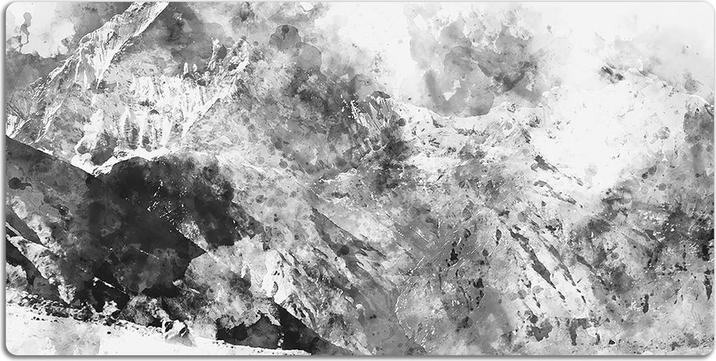 Schreibtischmatte Tischunterlage 100x50 cm Mauspad - Berglandschaft.