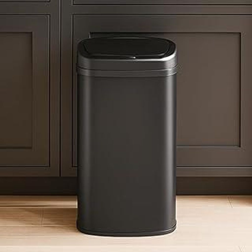 Bayt Mülleimer 60L mit Sensor – Automatischer Abfalleimer in Silber, geruchsdicht & berührungslos, aus Edelstahl – ideal für Küche & Haushalt