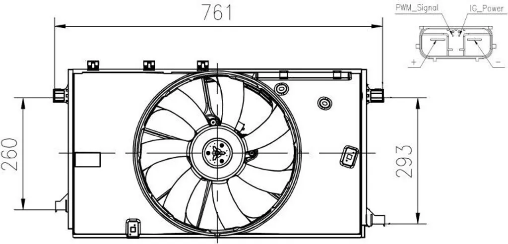 Ventilateur de radiateur robuste NRF 47933 compatible Toyota C-HR X1