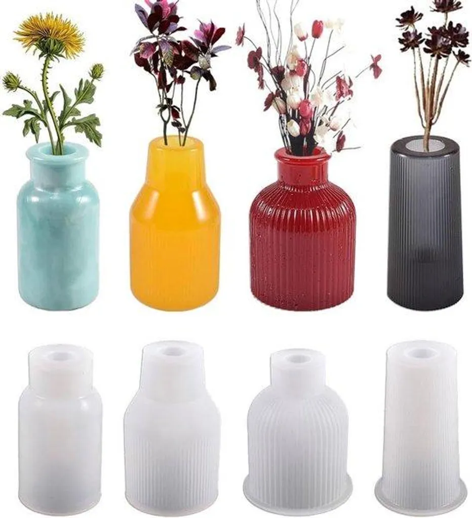 Moule vase résine époxy en silicone souple pour décoration artisanale