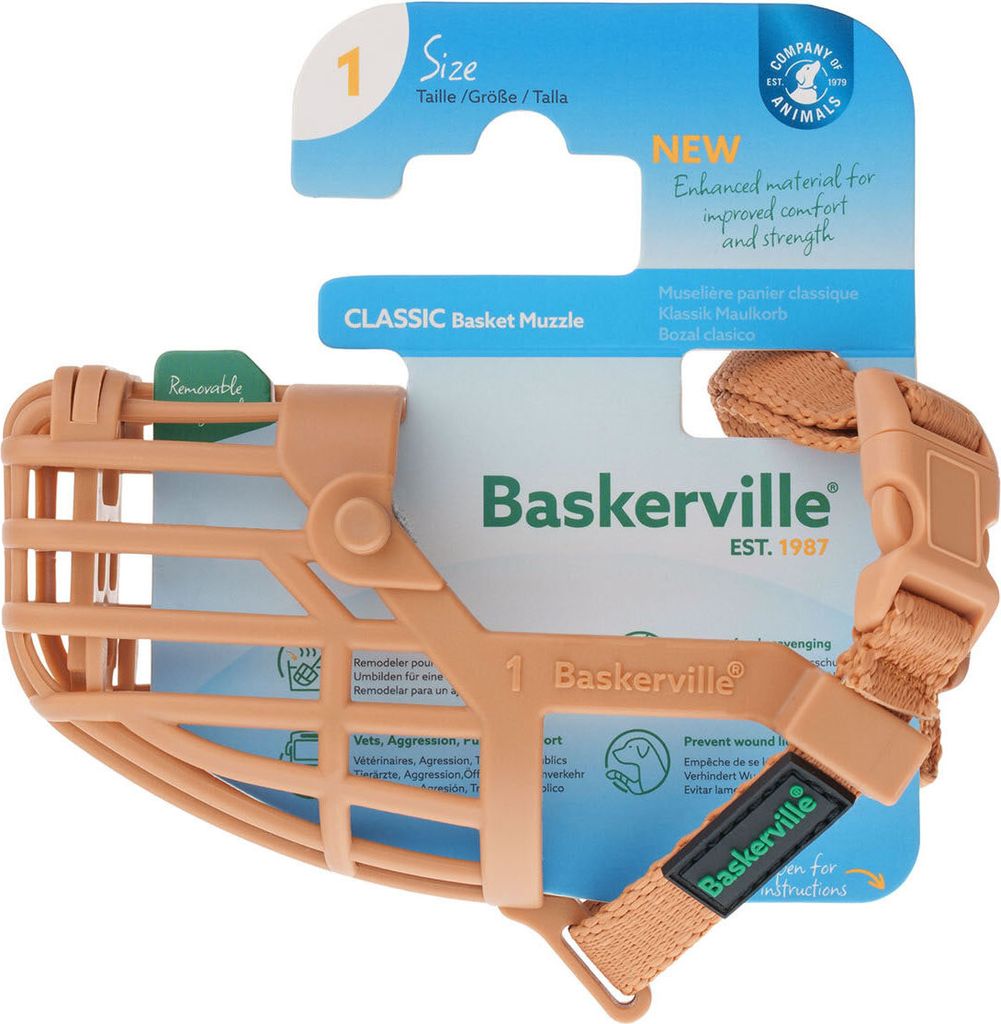 Baskerville - Hunde-Maulkorb "Classic", Korb TL5572 (7) (Hellbraun)